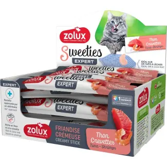 Zolux Sweeties Creamy Stick for Cats, Tuna Shrimp, 48 pcs/box