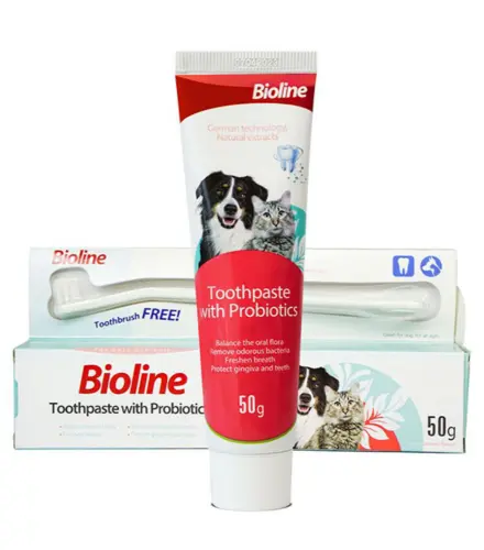 Bioline Toothpaste Probiotics Dogs Cats 50g