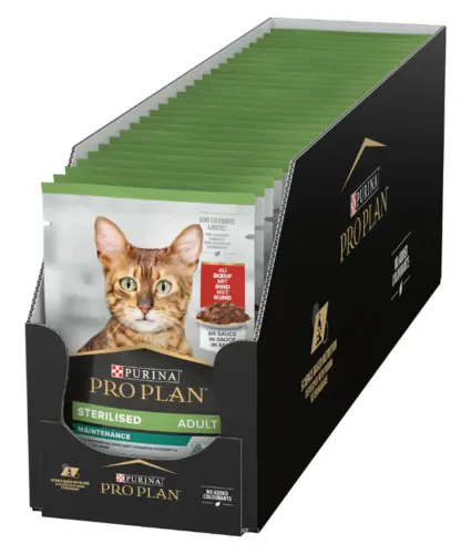 Pro Plan Sterilised Cat Beef Gravy 85g by Pro Plan — Cat Wet Food — Pet Glow Qatar