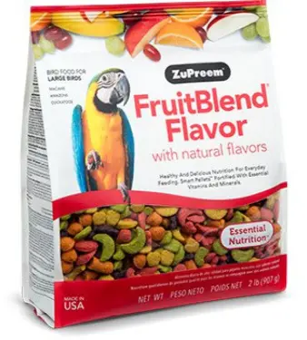 ZuPreem Fruit Blend Large Parrot Macaws Cockatoos Bird Food 910g
