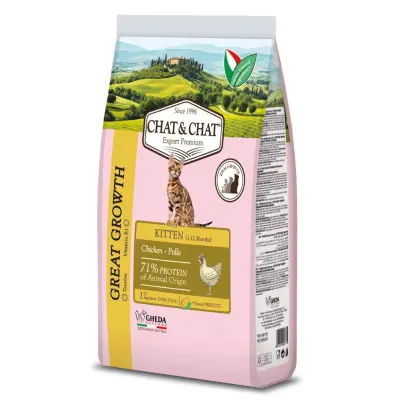 Chat & Chat Kitten Chicken Dry Cat Food 900g