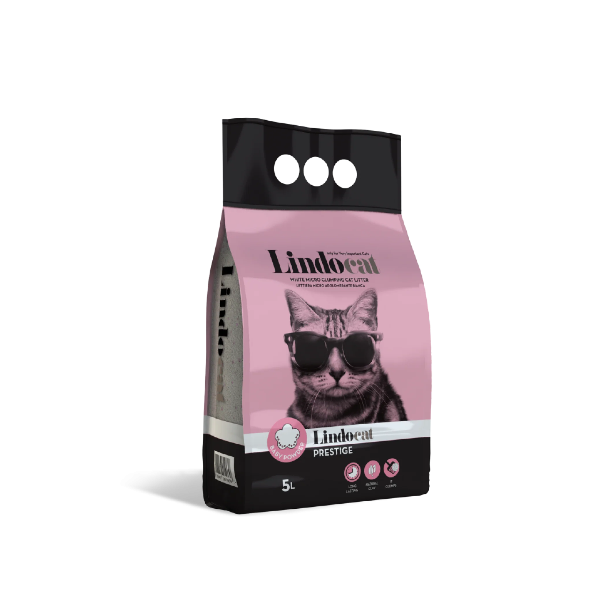 Lindocat White Bentonite Prestige Baby Powder Fragrance Cat Litter 5L