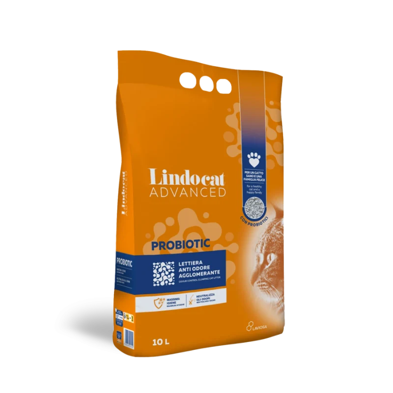 White Bentonite Advanced Probiotic Cat Litter 10 L by LindoCat — Cat Litter — Pet Glow Qatar