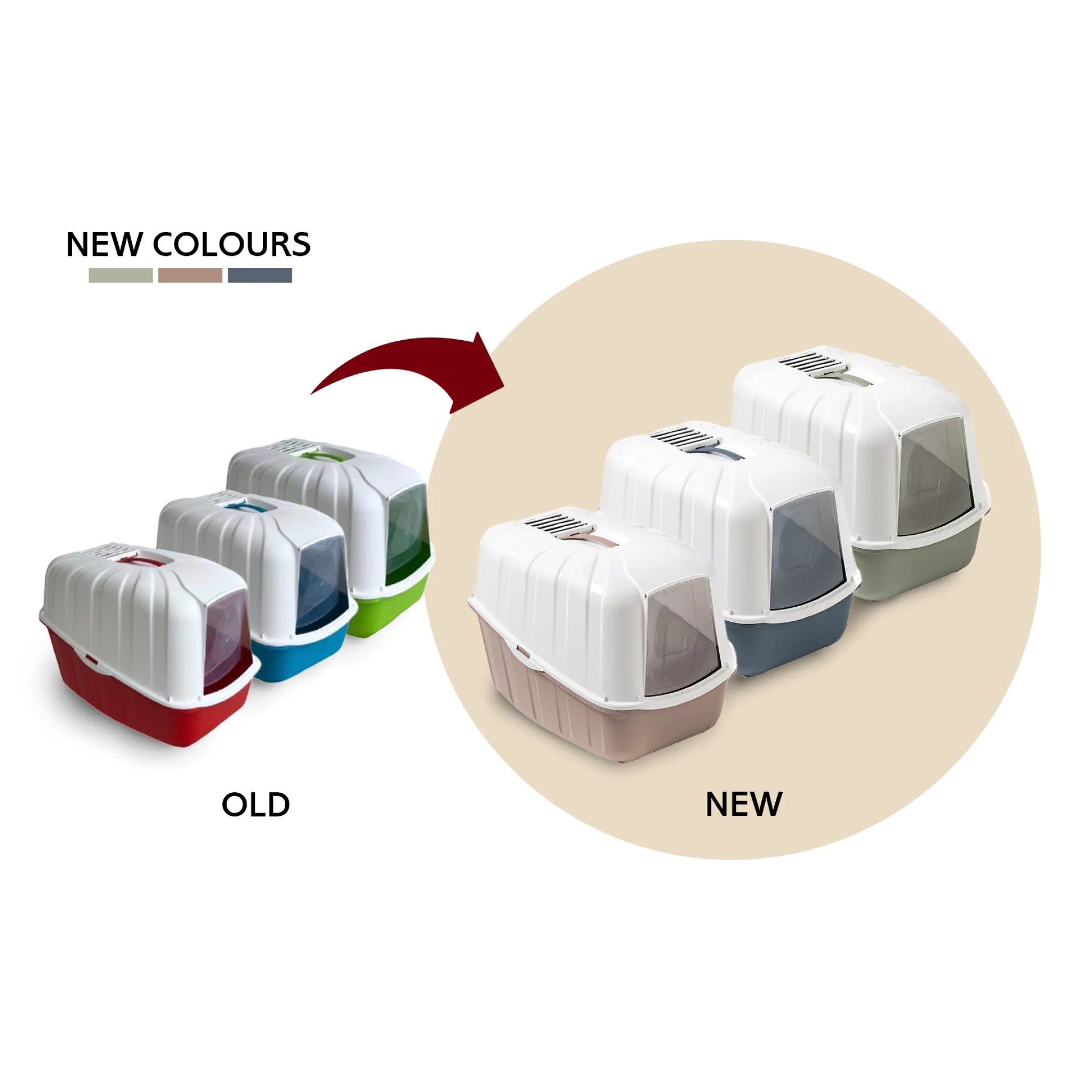 Komoda Cat Litter Box Mix Colors 54x39x40cm