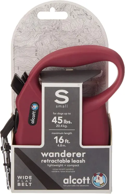 Alcott Retractable Leash 5M Small Red