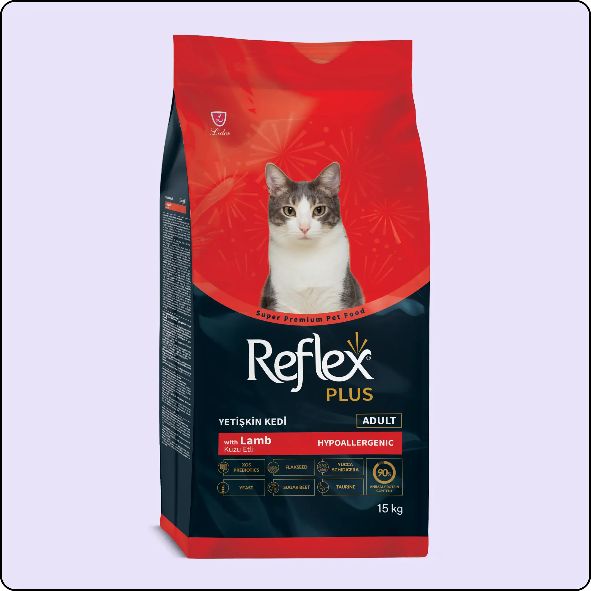 Reflex Plus (Red) Lamb - Adult Dry Cat Food 15 Kg