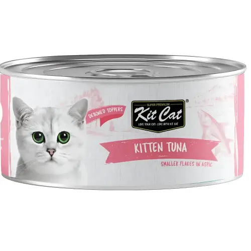 kit cat kitten tuna flakes aspic 80g by Kit Cat — Cat Wet Food — Pet Glow Qatar