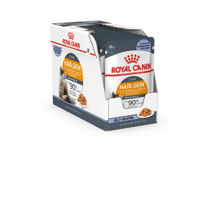 Royal Canin Hair & Skin Jelly Wet Cat Pouches 85g