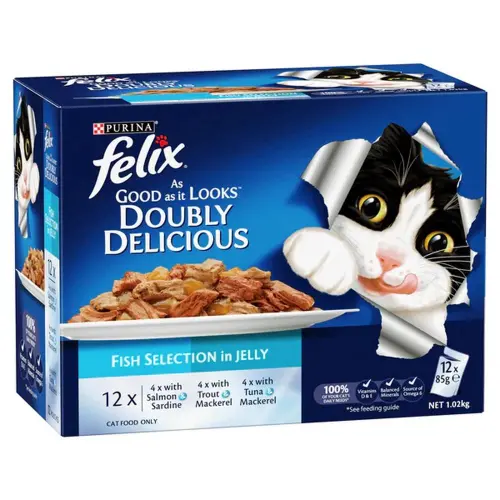 Felix Agail Doubly Delicious Fish Selectionncp 85g