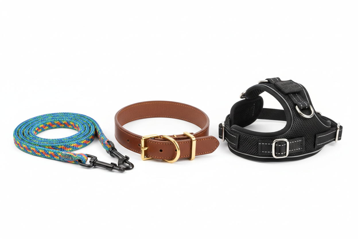 Leash, Collar & Harness