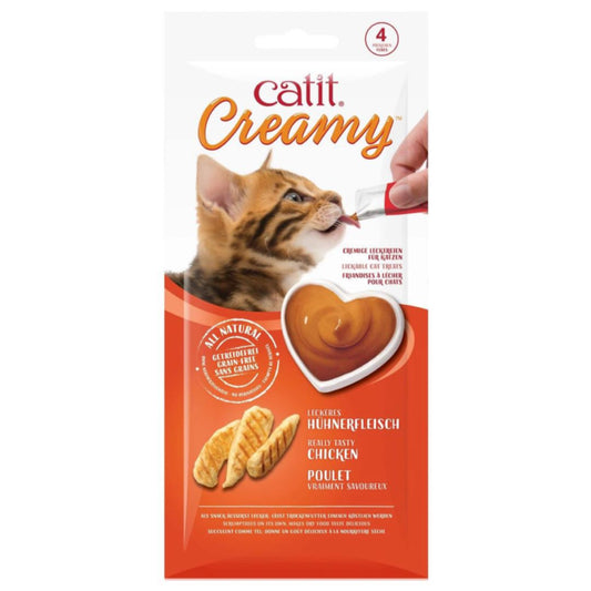 Catit Creamy Chicken Cat Treats 4 x 40g pet product in Qatar