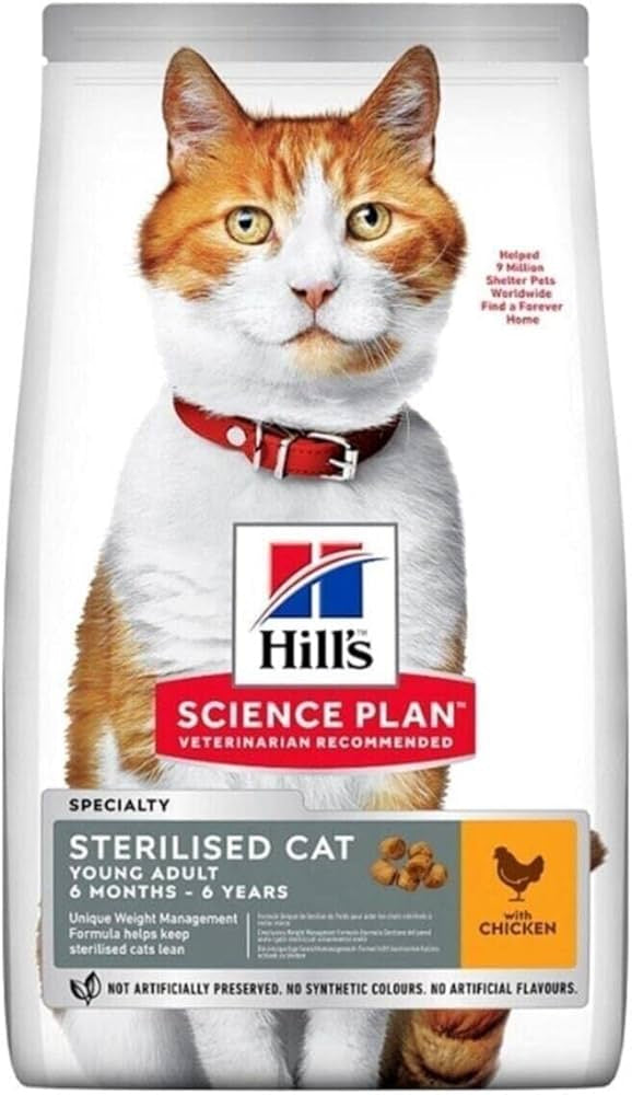 Hill's Sterilised Adult Cat Chicken Dry Food 3Kg pet product in Qatar