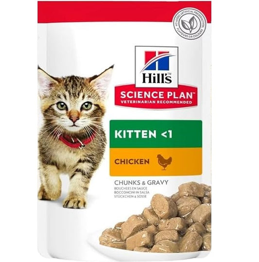 Hill's Kitten food with Chicken Pouches 85g pet product in Qatar