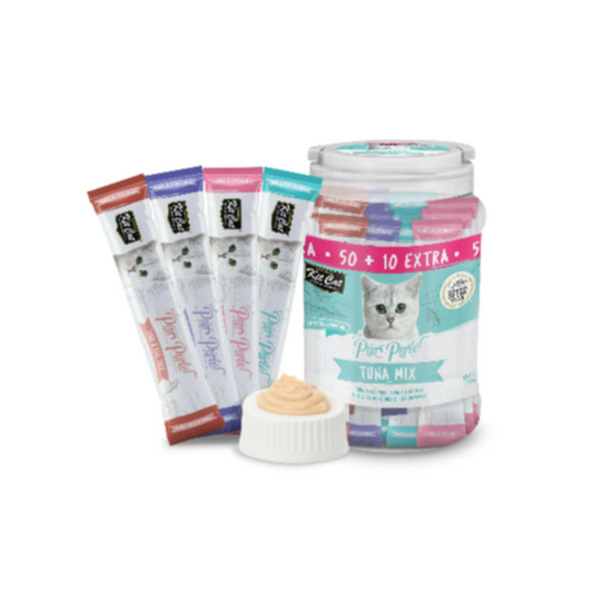 Kit Cat Purr Puree Tuna Mix 900g (60 sachets x 15g). pet product in Qatar