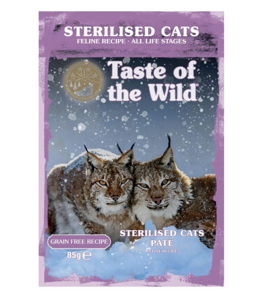 Taste of the Wild All Life Stages Sterilized Pete Cat Wet Food Pouch 85g pet product in Qatar