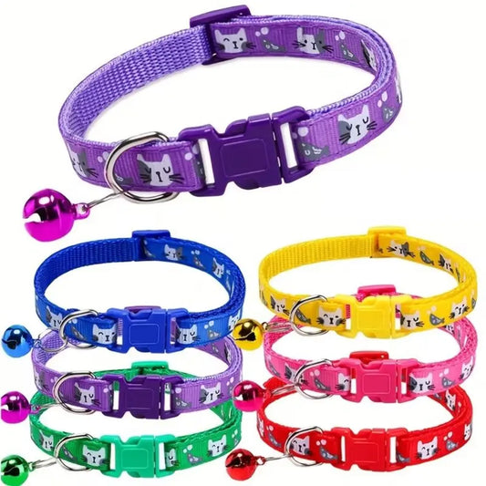 Nylon Pet Collar with Bell random Color (Single Pcs) pet product in Qatar