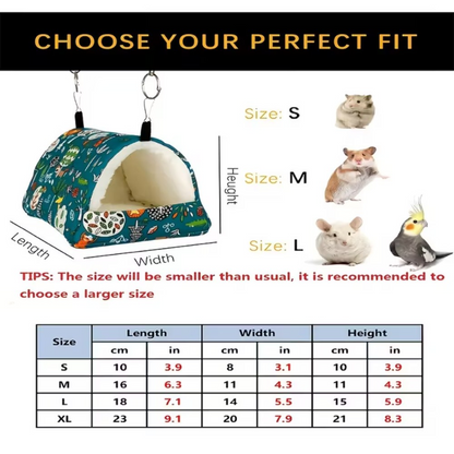 Winter Plush Bird Hammock Nest – Large