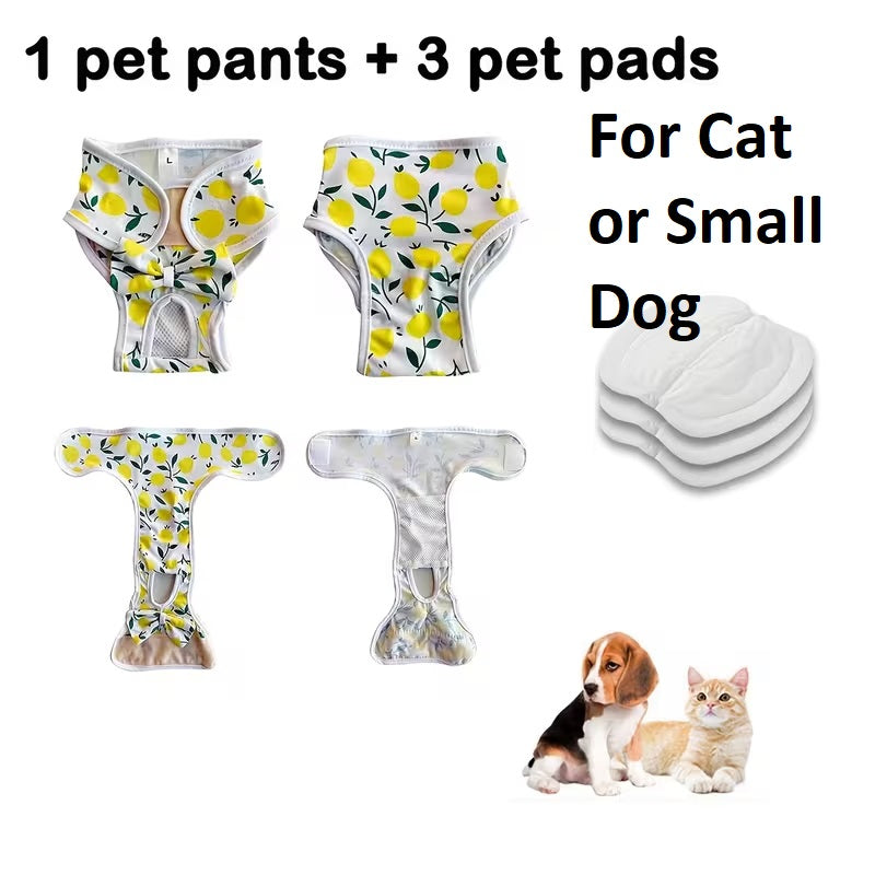Reusable Dog Diaper Set with Pads – Large (4pcs) pet product in Qatar