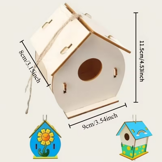 Wooden Birdhouse Kit – 1pc