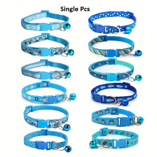 Cat Bell Collar Adjustable (Blue)