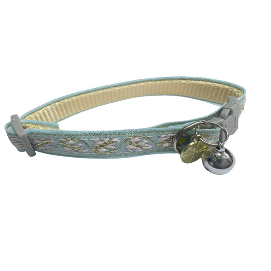 Floral Jacquard PET Collar Sky Blue