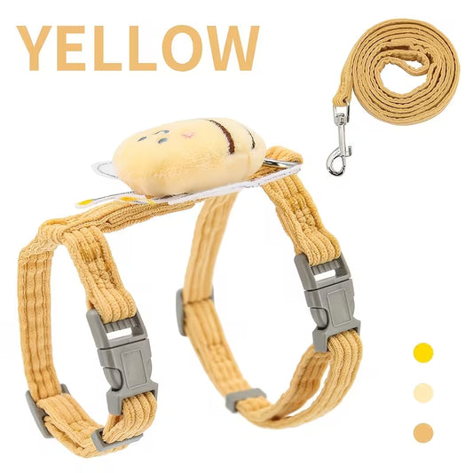 Harness Leash Set (Yellow Small Size)