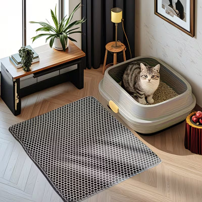Cat Litter Mat Grey (75cm x 55cm) pet product in Qatar