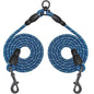 Two-in-One Dog Leash Dogs Blue/Black M pet product in Qatar