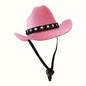 Star Pattern Cat Cowboy Hat – Small Pink pet product in Qatar