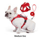 Harness and Leash Adjustable for Cat, Puppy & Small Dog - Red Medium