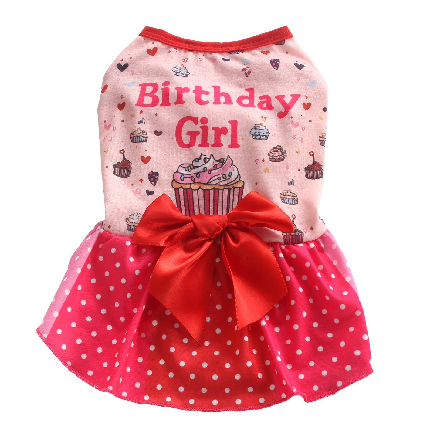 Cat Birthday Dress Cake Print Small Size