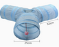 Cat Tunnel 3 Way - Sky Blue - Grey Color - With Ball