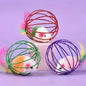 Feather Fluffy Cat Toy Metal Cage x 1 pet product in Qatar