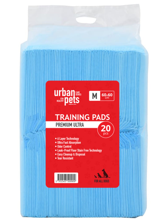 Urban Pets Premium Puppy Pads Blue 60x60cm - 20pcs pet product in Qatar