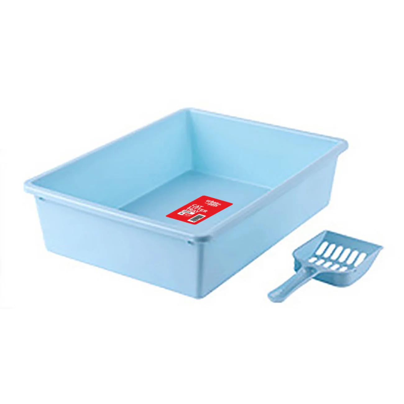 Cat (Kitten) Litter Tray with Scoop Blue, Medium, 38 x 28 x 10 cm pet product in Qatar