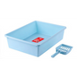 Cat (Kitten) Litter Tray with Scoop Blue, Medium, 38 x 28 x 10 cm pet product in Qatar