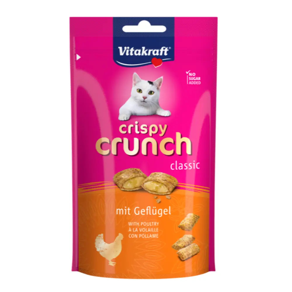 Vitakraft Crispy Crunch Poultry Cat Wet Food 60g pet product in Qatar