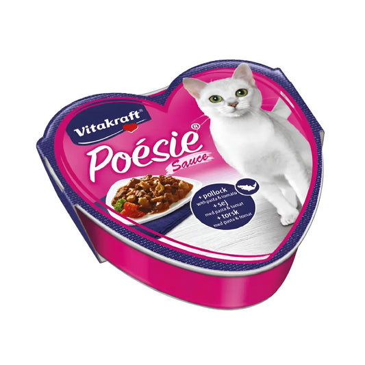 Vitakraft Poesie + Pollock Paste & Tomatoes Cat Wet Food 85Gx15 pet product in Qatar