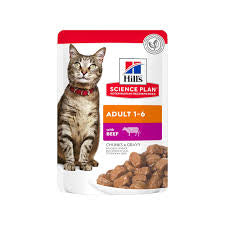 Hill's Beef Adult Wet Cat Food Pouches 85 g