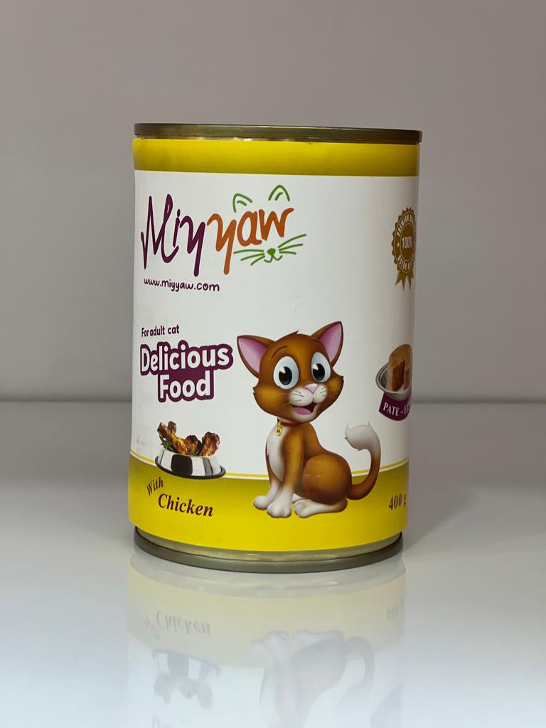 Miyyaw Chicken Pate Adult Cat Food Can 400g pet product in Qatar