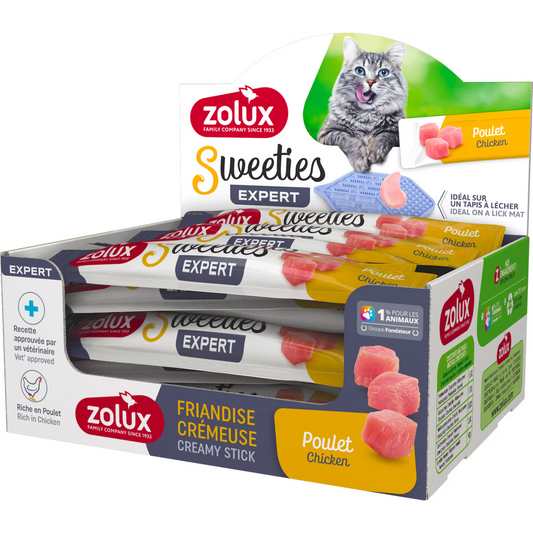 Zolux Sweeties Creamy Cat Treat - Chicken 48Pcs Box pet product in Qatar