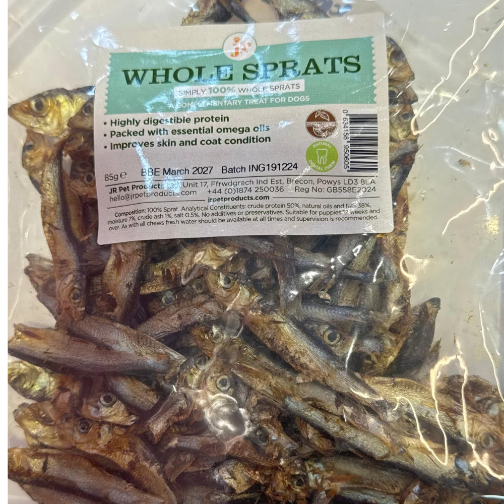 Jr Pure Dried Whole Sprats Dog dry Treats 85 g pet product in Qatar