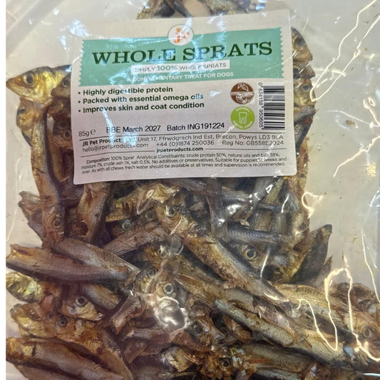 Jr Pure Dried Whole Sprats Dog dry Treats 85 g pet product in Qatar