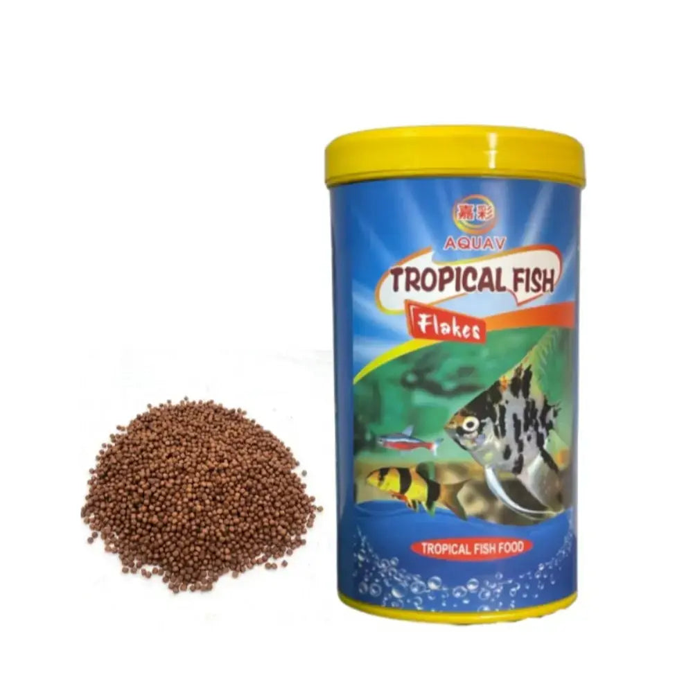 Aquav Tropical Fish Food Flakes 1000 ML pet product in Qatar