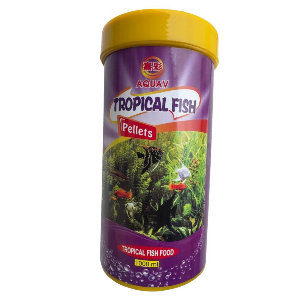 Aquav Tropical Pellets Fish Food 500 ML pet product in Qatar