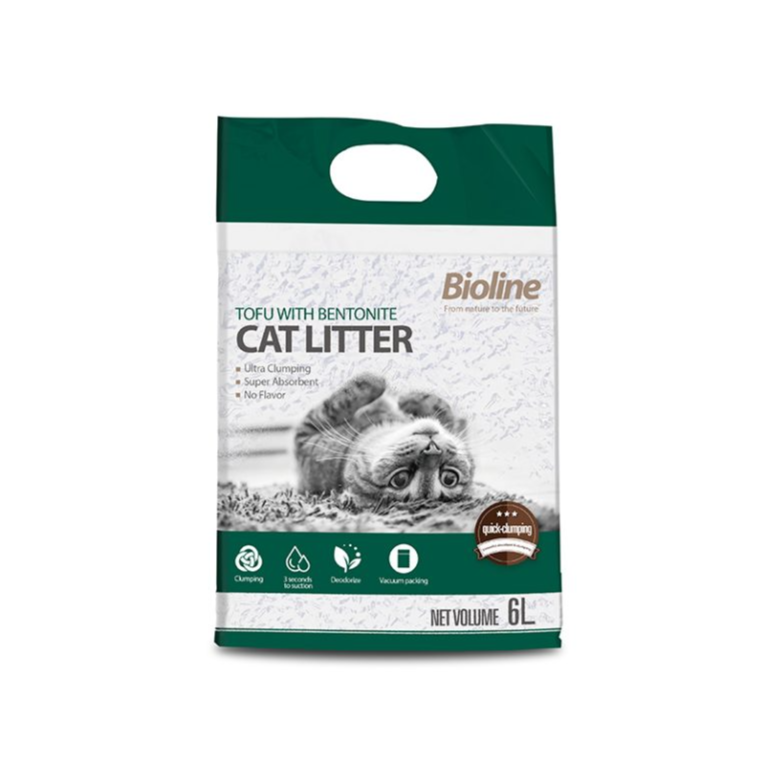 Bioline Tofu with Bentonite Cat Litter 6L pet product in Qatar