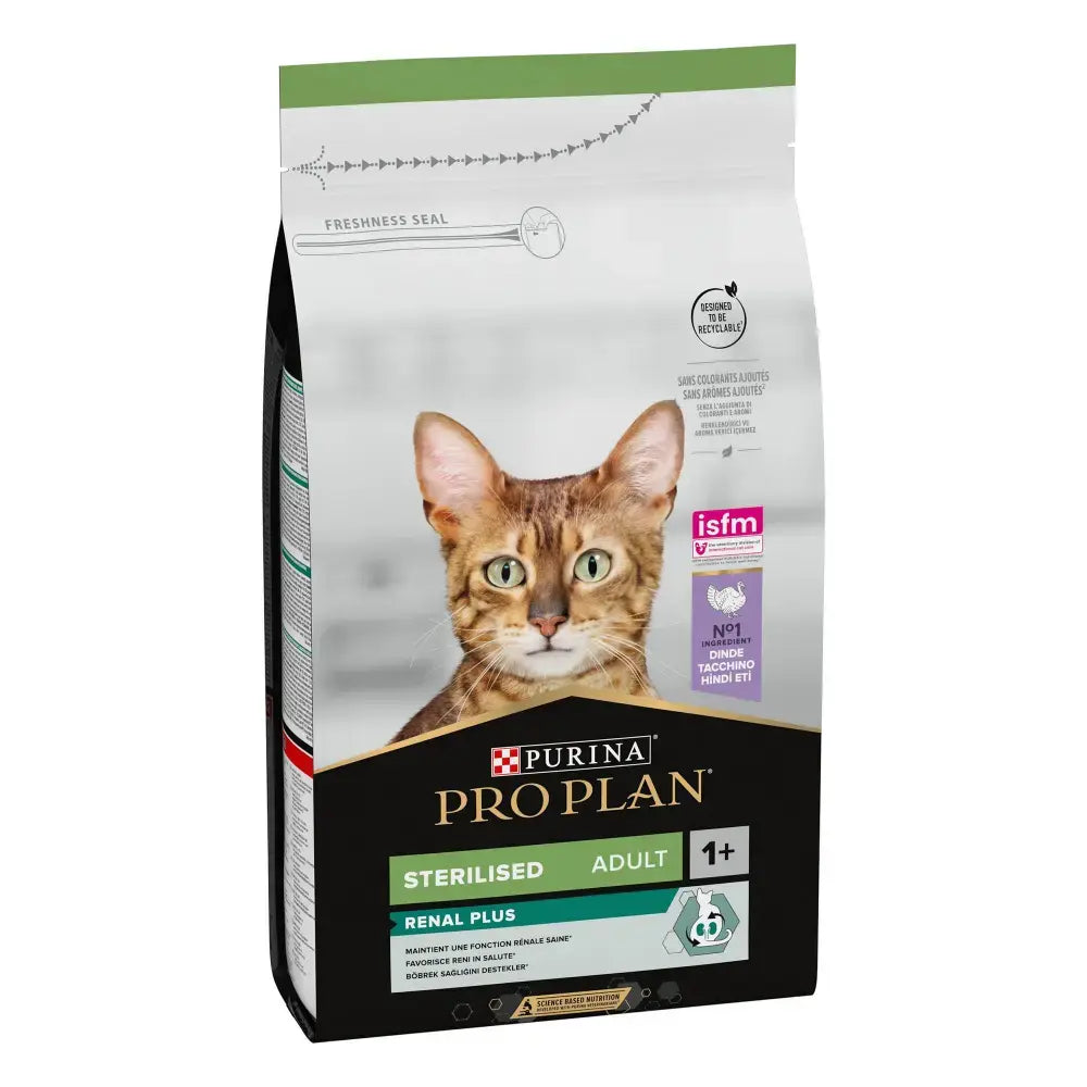 Purina Pro Plan Sterilised Adult Renal Plus Dry Cat Food Turkey 1.5 Kg pet product in Qatar