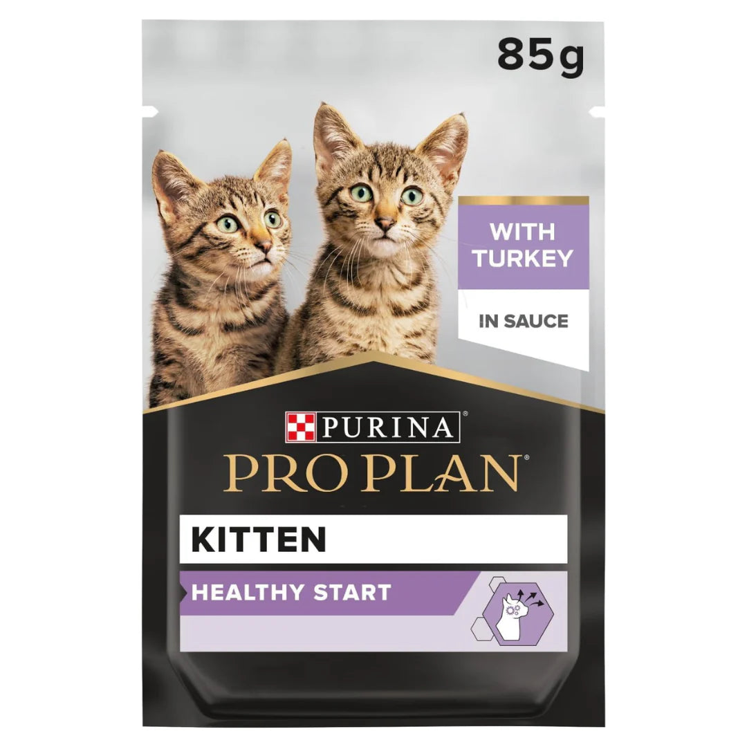 Purina Pro Plan Kitten Turkey In Gravy Cat Wet Food 85g pet product in Qatar