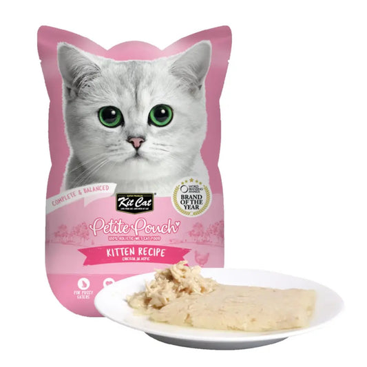 Kit Cat Petite Pouch Kitten Chicken Cat Wet Food Pouch 70g pet product in Qatar
