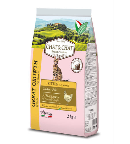 Expert Chat & Chat Adult Cat Dry Food Chicken Pollo 2Kg pet product in Qatar